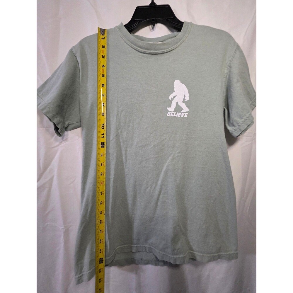 Comfort Colors Bigfoot Believe Graphic T Shirt S Green Heavyweight Cotton - Picture 2 of 5